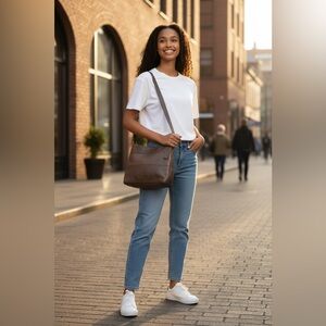 Vintage Coach Brown Leather Shoulder Bag #9079